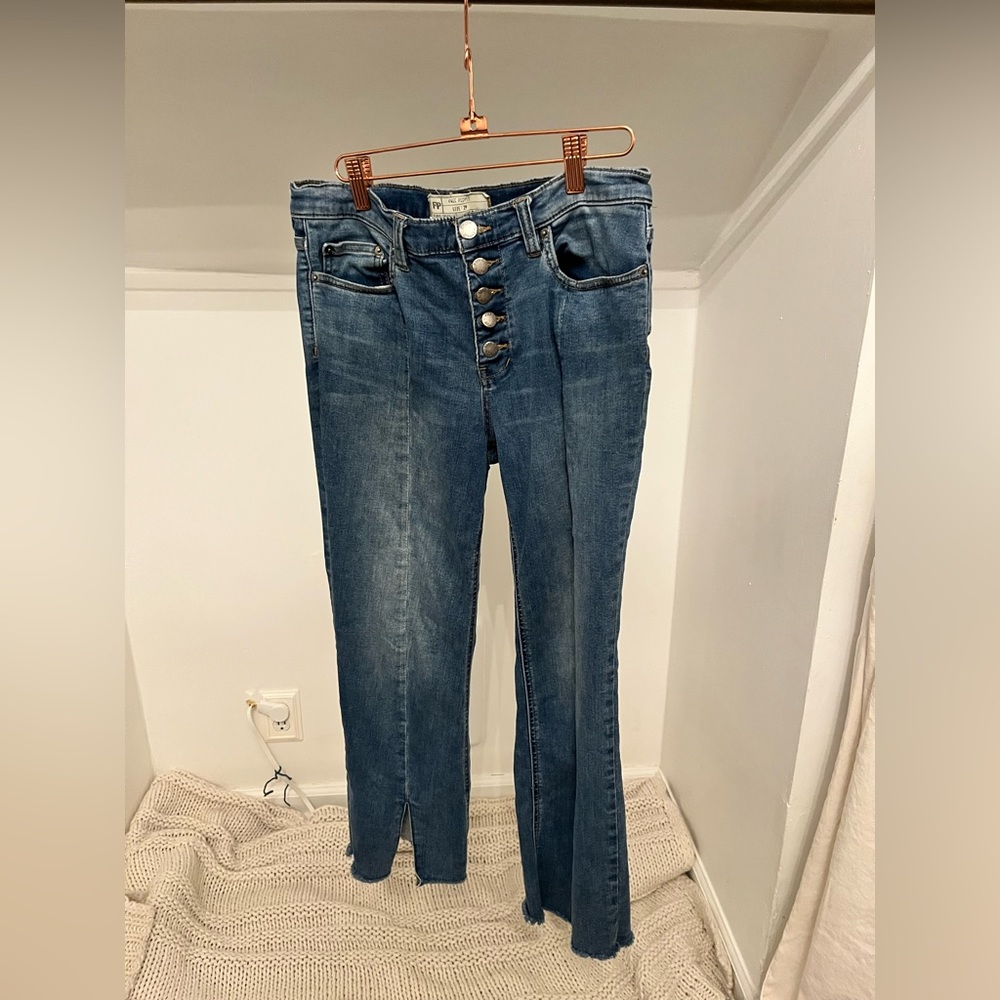 Free People cropped button fly denim jeans